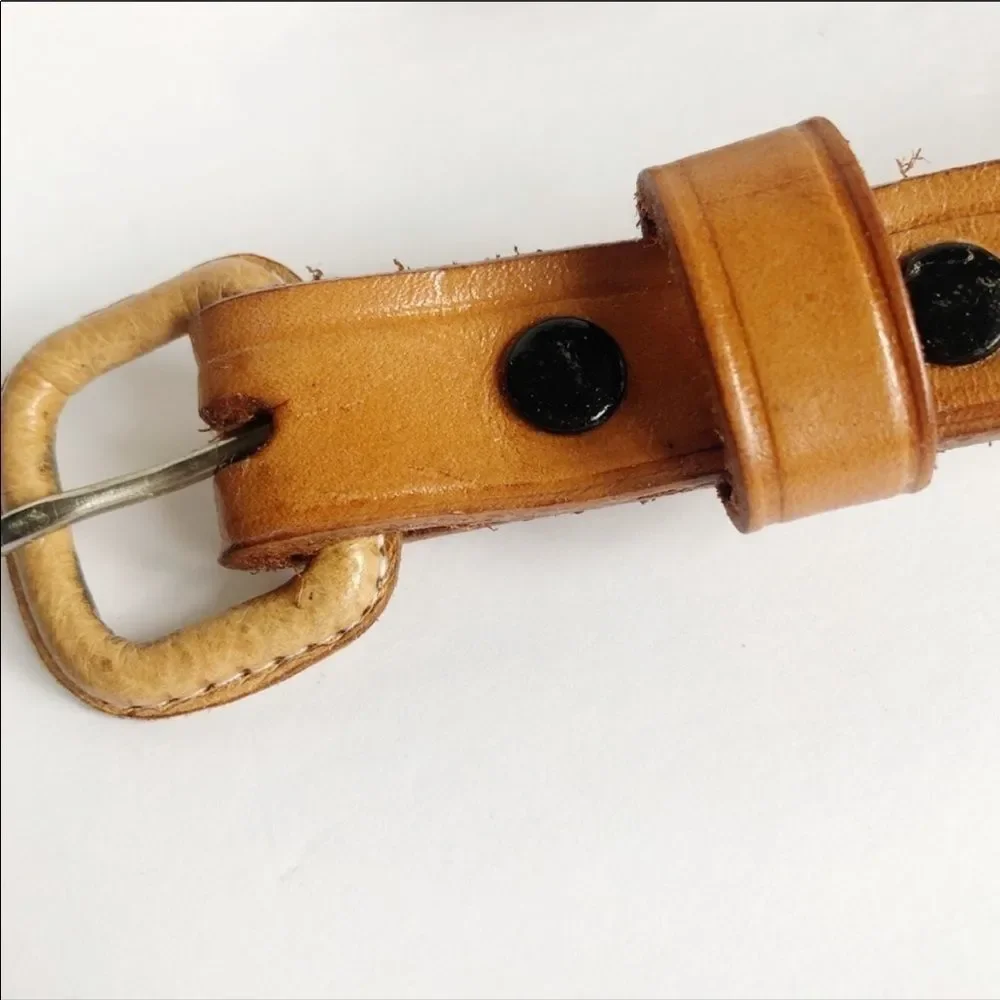 Tooled Leather Belt - Picture 3 of 9
